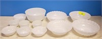 GROUP OF MILK GLASS BY FIRE KING