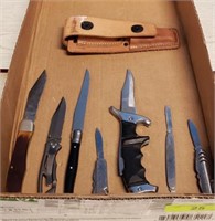 TRAY: ASSORTED POCKET KNIVES, FOLDING KNIVES