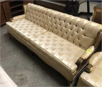 VINTAGE DIAMOND PLEAT UPHOLSTERED SOFA