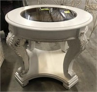 PAINTED/DISTRESSED ROUND END TABLE