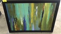 SIGNED ABSTRACT OIL ON BOARD