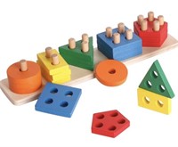 New Wooden Sorting & Stacking Toy, Shape Sorter