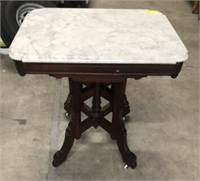 EMPIRE STYLE MARBLE TOP FOYER TABLE