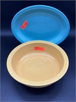 Fiesta Ware Platter and Bowl