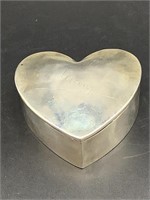 Sterling Silver Dresser Top Heart Powder Box