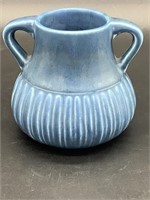 Blue Matt Finished Rookwood Handled Vase