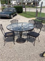 Wrought Iron Patio/Deck Table and 4 Chairs