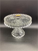 Fostoria American Pattern Footed Round Cake Stand