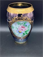 Hand Crafted Pasabahce Mary Gregory Style Vase