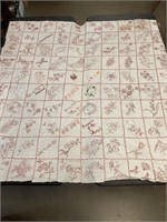 1898 "Remember The Maine" Embroidered Quilt Topper