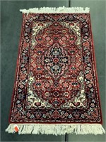 Hand Knotted Wool Persian Rug 24 1/2" X 37 1/2"