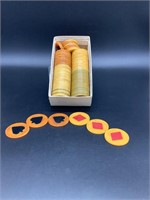 Wonderful Vintage Set Of Bakelite Poker Chips