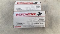 (2 times the bid) Winchester 95gr 380 Auto FMJ Amm