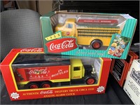 Two Die-Cast Coca-Cola Truck Banks.