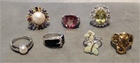 7 X Bid Sterling Silver .925 Qvc Nice Collection