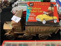 Tin/ Metal Dump Truck, Die-Cast Pedal car.