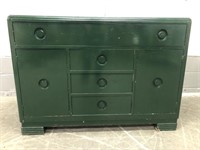 GREEN ANTIQUE SIDEBOARD