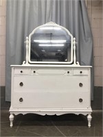 PAINTED DRESSER WITH MIRROR