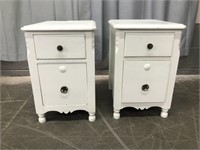 2 PAINTED END/NIGHT STANDS