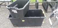 large plastic totes with no lids