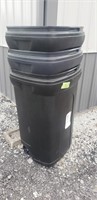 3 rolling trash can, no lids