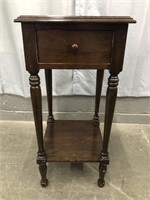 ANTIQUE ONE DRAWER SIDE TABLE