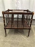 ANTIQUE SIDE TABLE/ MAGAZINE STAND