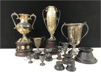ANTIQUE SILVERPLATED TROPHY LOT