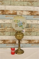 Antique Hurricane Lamp w/ Broken Globe ~ As Is