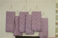 6 Handmade Purple Paisley Curtain Panels READ