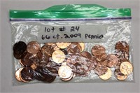 2009 Penny, 66 coins