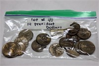 President Dollar, 19 coins