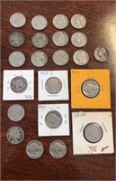 13 Jefferson Nickels & 9 Buffalo Nickels