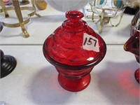 8 1/2" Red Candy Dish