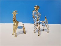 SWAROVSKI CRYSTAL FIGURINES POODLE, GIRAFFE