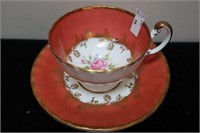 Aynsley rose cup & saucer