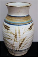 Large N.S. Pottery vase 9" h signed Coleen