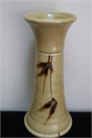 N.S. Pottery Bear River signed vase 6.25" h