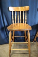 Bass River N.S. Maple hardwood stool 15Wx36"H