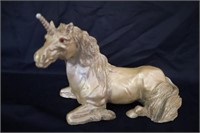 Resin Unicorn figural 9" long x 6" high