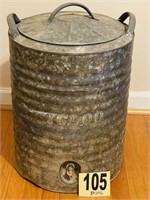 Vintage Igloo Galvanized Water Cooler