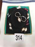 Sterling silver earrings w beads