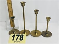 (4) Brass Candle Holders