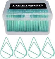 70 Pieces Green Large Paper Clips, DEEDYGO Smooth