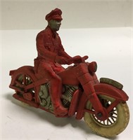 Auburn Rubber Toy Motorcycle & Rider