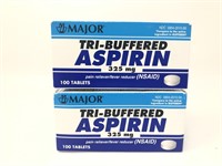 2 Pack of Tri Buffered Asprin 325mg, BB 10/2020