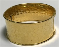 Italian Stainless Steel Gold Tone Bangle