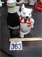 Coca-Cola collectibles bear with a Coke cookie
