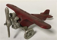 Cast Iron Toy Airplane