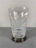 Hawkes Sterling Mounted Cut Crystal Vase
